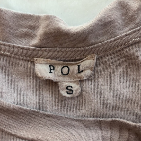 Pol Rose Colored 3/4 Sleeve Raw Seams Boho Tunic, Oversized Size S - Picture 7 of 9